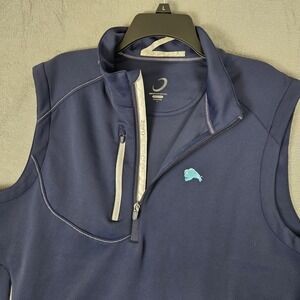 Zero Restriction Vest Mens Large Blue Tour Series Golf 1/4 Zip Pullover Sweater